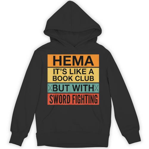 Hema Definition Like A Book Club With Swords Unisex Hoodie - Bookorys CA