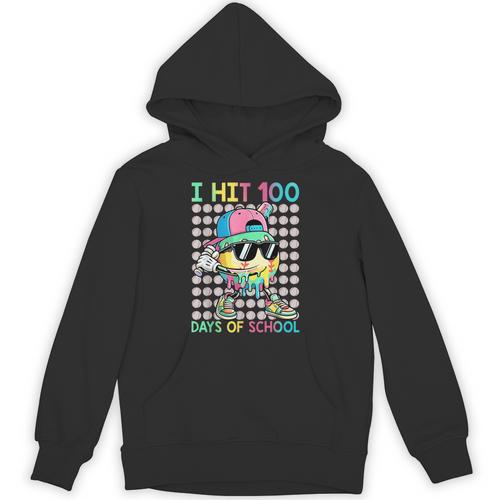 I Hit 100 Days Of School Baseball Drip 100th Day Of School Unisex Hoodie - Sportilla