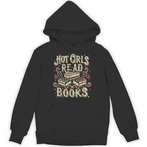Hot Girls Read Books Reading Bookworm Unisex Hoodie - Bookorys