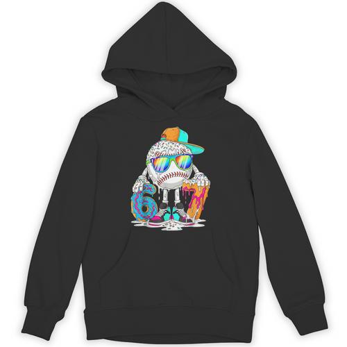 HUGvyn 6 7 Baseball Number Kid Drip Ice Cream Six Seven Meme Unisex Hoodie - Sportilla