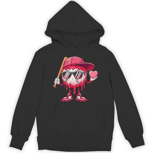 Ice Cream Drip Baseball Valentine's Day Spots Baseball Drip Unisex Hoodie - Sportilla
