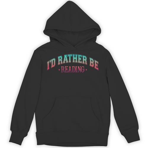 I'd Rather Be Books Reading Bookworm Nerd Librarian Reader Unisex Hoodie - Bookorys CA