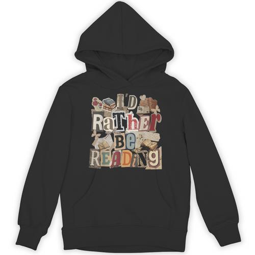 I'd Rather Be Reading Bookworm Cute Book Lover Unisex Hoodie - Bookorys DE