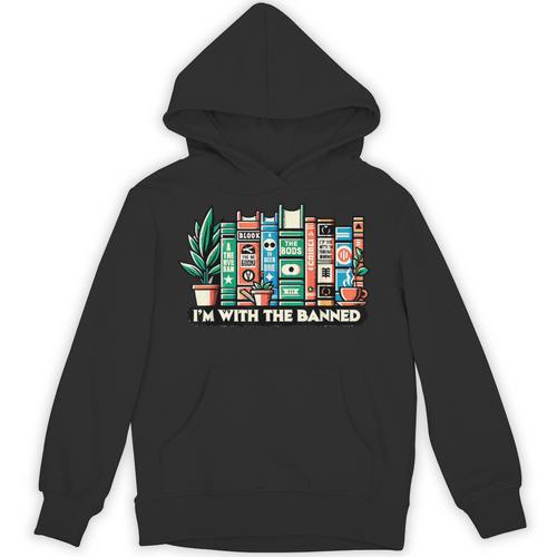 I'm With The Banned Books I Read Banned Books Lovers Unisex Hoodie - Bookorys