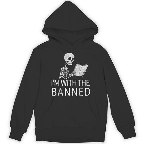I'm With The Banned Tshirt Read Banned Books Lover BookWorm Unisex Hoodie - Bookorys DE