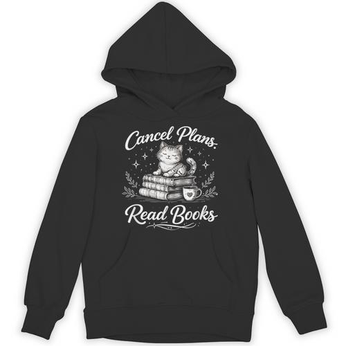 Introverted Book Mom Cat Reader Introvert Books Over People Unisex Hoodie - Bookorys DE