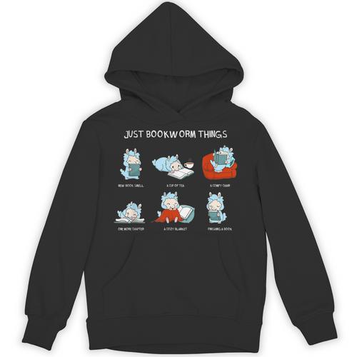 Just Bookworm Things Nerd Book Reading Books Lama Alpaca Unisex Hoodie - Bookorys CA