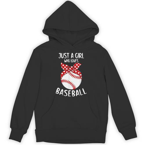 Just A Girl Who Loves Baseball Cute Retro Baseball Lover Unisex Hoodie - Sportilla