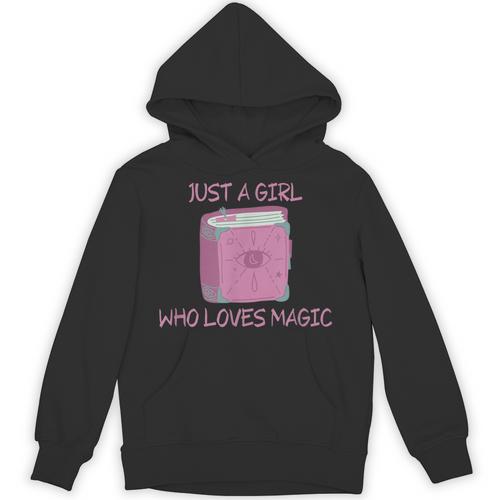 Just a Girl Who Loves Magic Spells Book Unisex Hoodie - Bookorys