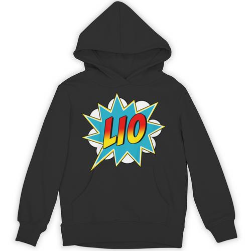 Kids Boys Lio Name Comic Book Superhero Unisex Hoodie - Bookorys