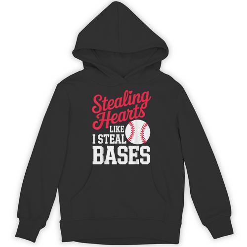 Kids Stealing Hearts Cute Baseball Boys Unisex Hoodie - Sportilla