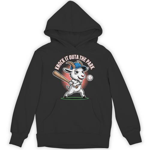 Knock It Outa The Park Baseball Goat Home Run Unisex Hoodie - Sportilla