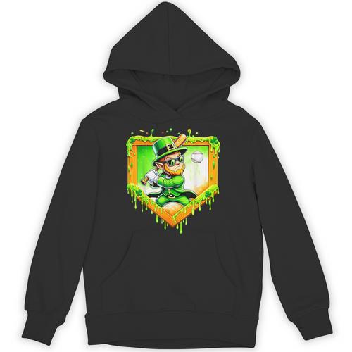 Leprechaun Baseball St Patricks Day Ice Cream Drip Men Boys Unisex Hoodie - Sportilla