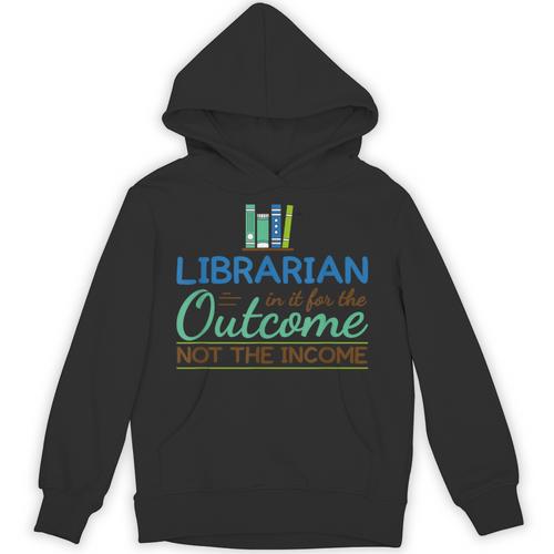 Librarian Shirts In It For The Outcome Tees Books Men Women Unisex Hoodie - Bookorys CA