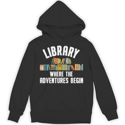 Library Art For Men Women Bookworm Reading Book Lovers Unisex Hoodie - Bookorys