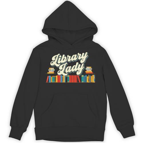 Library Lady School Librarian Cataloger Books Book Lover Unisex Hoodie - Bookorys UK