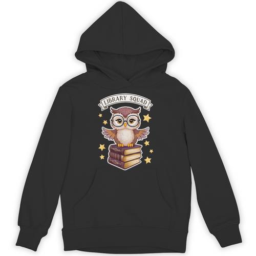 Library Squad Book Owl Wisdom Nerd Librarian Club Unisex Hoodie - Bookorys AU