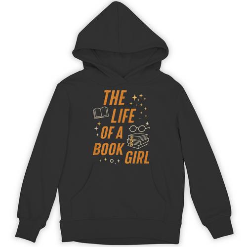 The Life Of A Book Girl Reader Aesthetic Graphic Unisex Hoodie - Bookorys DE