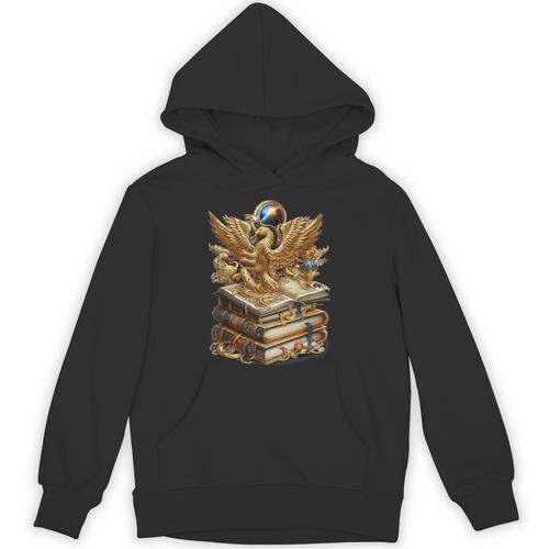 A Lively-Creative Gold Fantasy-Dragon On Story-Books Unisex Hoodie - Bookorys UK