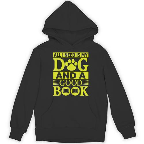 i Love Reading Tee All i Need Is My Dog And a Good Book Men Women Unisex Hoodie - Bookorys CA