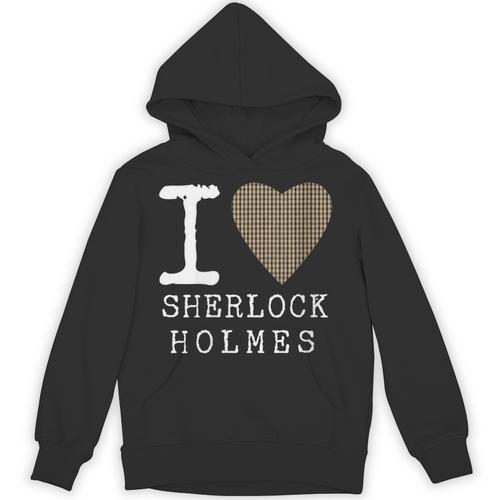 I Love Sherlock Holmes Mystery Books Novelty Unisex Hoodie - Bookorys CA