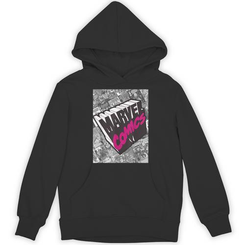 Marvel Comics Logo Comic Book Fill Panel Unisex Hoodie - Bookorys DE
