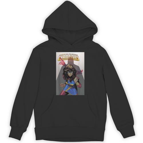 Marvel Comixology Champions Ms Marvel Comic Book Cover Unisex Hoodie - Bookorys