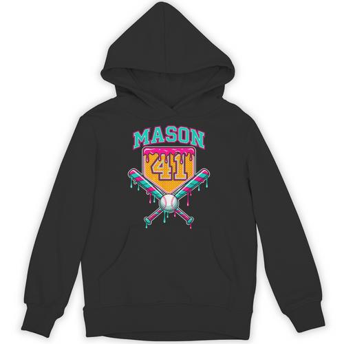 Mason 41 Meme Ice Cream Drip Baseball Birthday Costume Unisex Hoodie - Sportilla