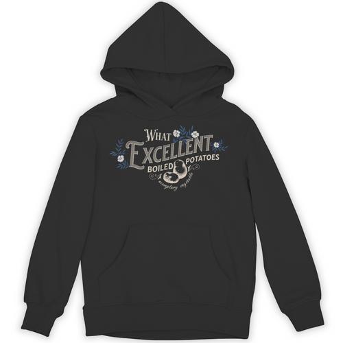 Meme Book Lovers For Women What Excellent Boiled Potatoes Exemplary Vegetable Small Unisex Hoodie - Bookorys UK