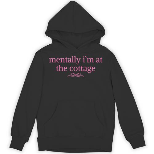Mentally I'm At The Cottage Bookish Romance Book Lover Unisex Hoodie - Bookorys UK