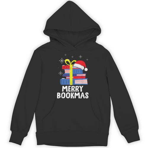 Merry Bookmas Christmas Bookworm Xmas Book Lover Reading Unisex Hoodie - Bookorys AU