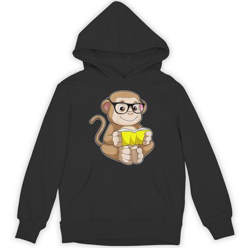 Monkey Nerd Book Glasses Unisex Hoodie - Bookorys DE