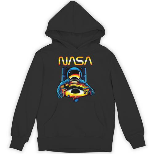 NASA Astronaut In Space Hole Comic Book Style Geek Unisex Hoodie - Bookorys AU