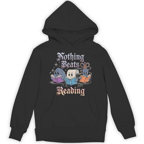 Nothing Beats Reading Book Librarian Rock Paper Scissors Unisex Hoodie - Bookorys