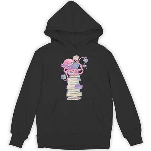 Octopus Bookworm Fun Reading Tee For Book Lovers Unisex Hoodie - Bookorys DE