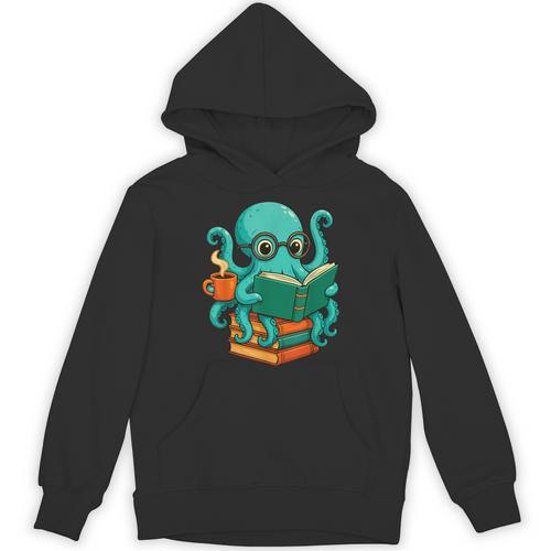 Octopus Reading Book Reading Bookworm Reader Unisex Hoodie - Bookorys DE