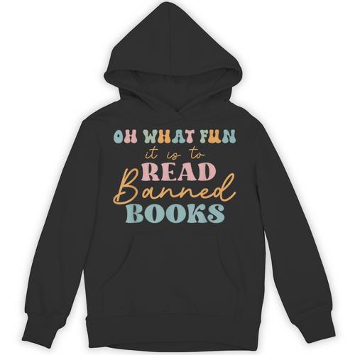 Oh What Fun It Is To Read Banned Books And Coffee Fight Evil Unisex Hoodie - Bookorys DE