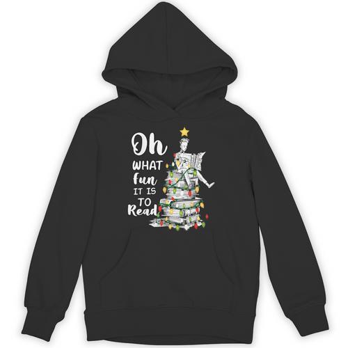 Oh What Fun It Is To Read Librarian Christmas Book Lover Unisex Hoodie - Bookorys CA