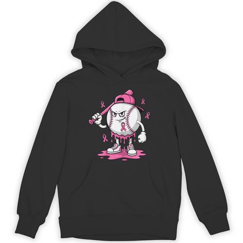 Pink Ribbon Baseball Breast Cancer Awareness Unisex Hoodie - Sportilla
