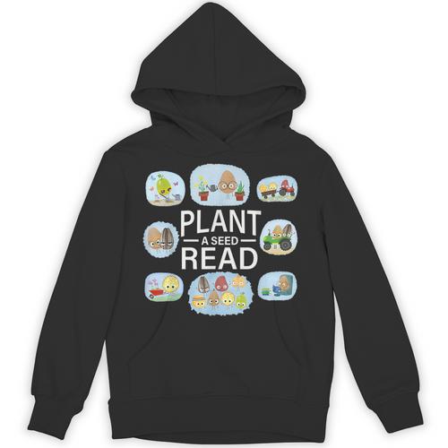 Plant A Seed Read Summer Reading 2026 Cute Farm Tractor Book Unisex Hoodie - Bookorys