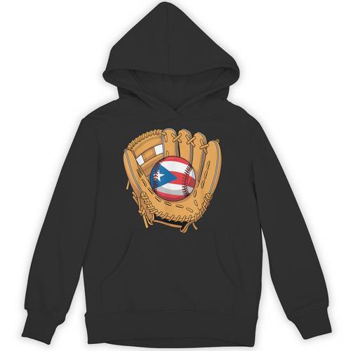 Puerto Rican Flag Baseball Player Boricua Pride Beisbol PR Unisex Hoodie - Sportilla