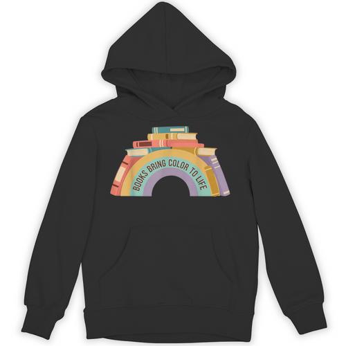 Rainbow Books Teacher Books Bring Color To Life Tee Unisex Hoodie - Bookorys DE