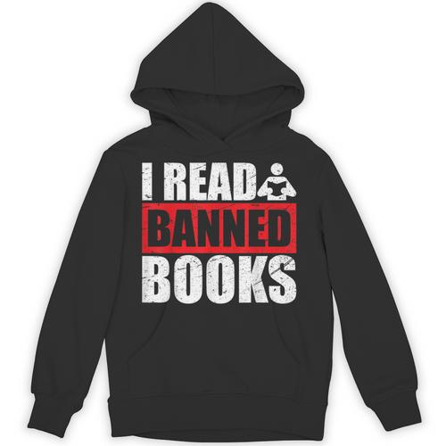 I Read Banned Books Readers Reading Sarcastic Unisex Hoodie - Bookorys UK