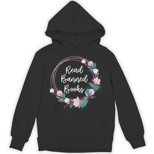 Read Banned Books Banned Books Week Books & Flowers Unisex Hoodie - Bookorys DE