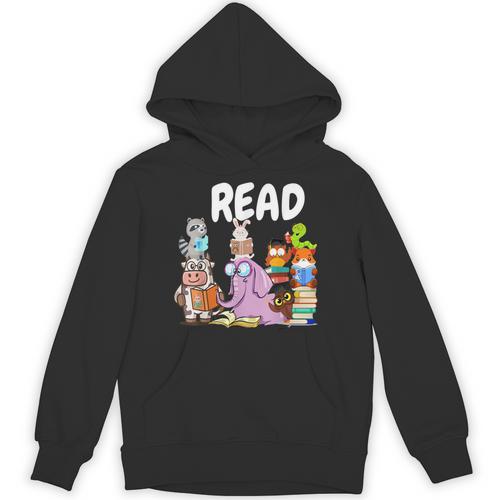 Read Book Club Piggie Elephant Pigeons Teacher Library For Men Women Kids Unisex Hoodie - Bookorys AU