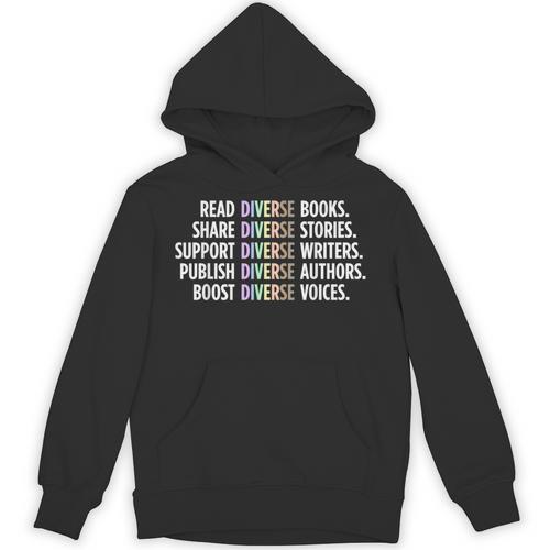 Read Diverse Books Bookish Publishing Diversity Writing Unisex Hoodie - Bookorys CA