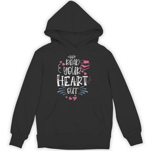 Read Your Heart Out Book Lover Reading Teacher Unisex Hoodie - Bookorys AU