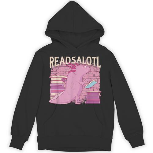 READALOTL Read A Lot AXOLOTL Reader Books Axolotls Meme Unisex Hoodie - Bookorys