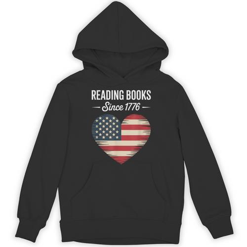 Reading Books Since 1776 American Reading Pride Unisex Hoodie - Bookorys AU
