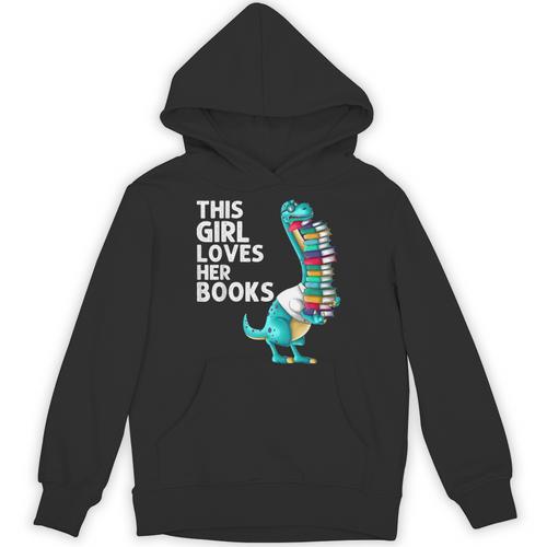 Reading Books For Girl Kids Bookworm Story Reader Unisex Hoodie - Bookorys UK